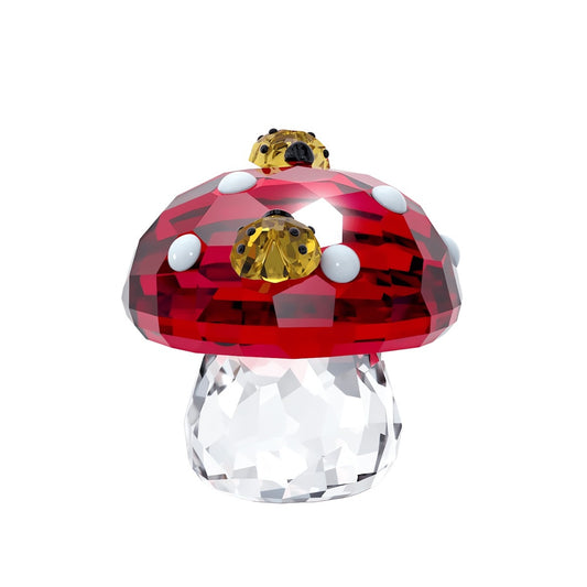 Swarovski Idyllia Mushroom & Ladybugs Figurine side profile