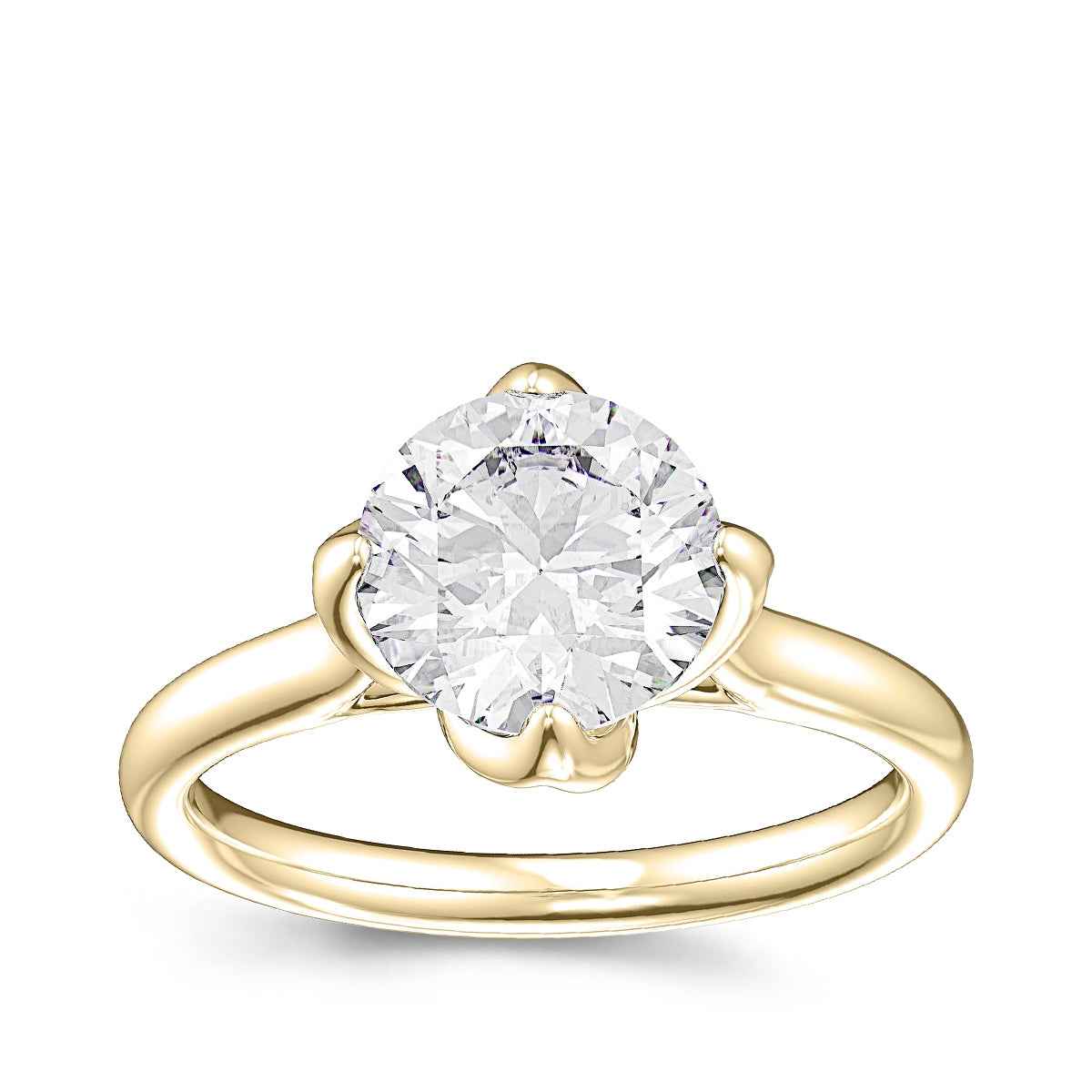 Canadian Rocks 2 ct. tw. Round Brilliant Diamond Solitaire Engagement Ring in 14K Yellow Gold