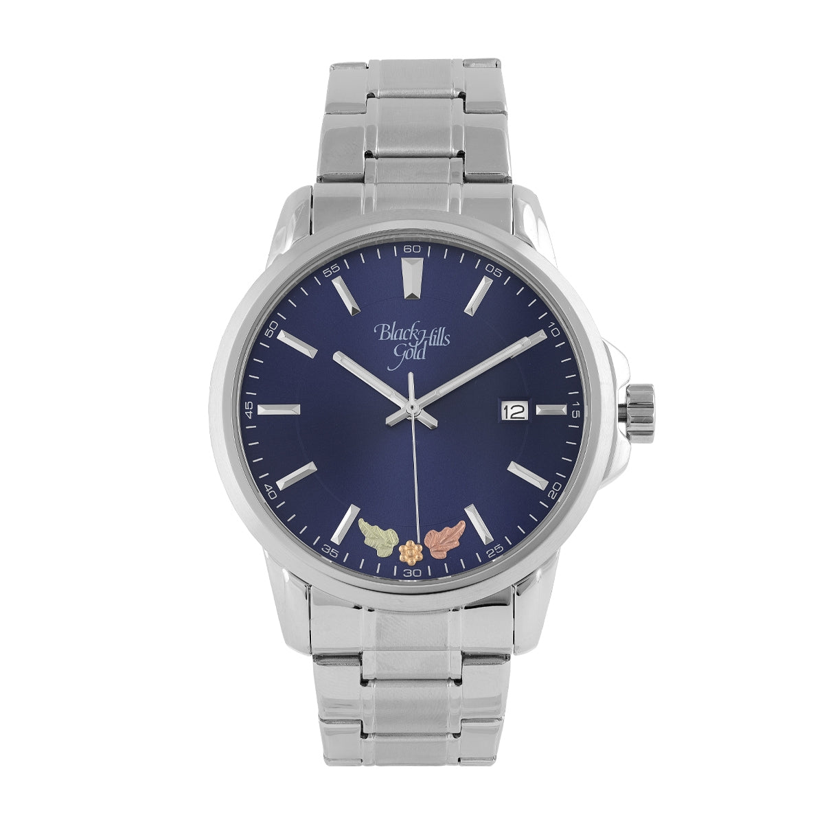 Black Hills Gold Men's Quartz Stainless Steel Watch with Blue Dial