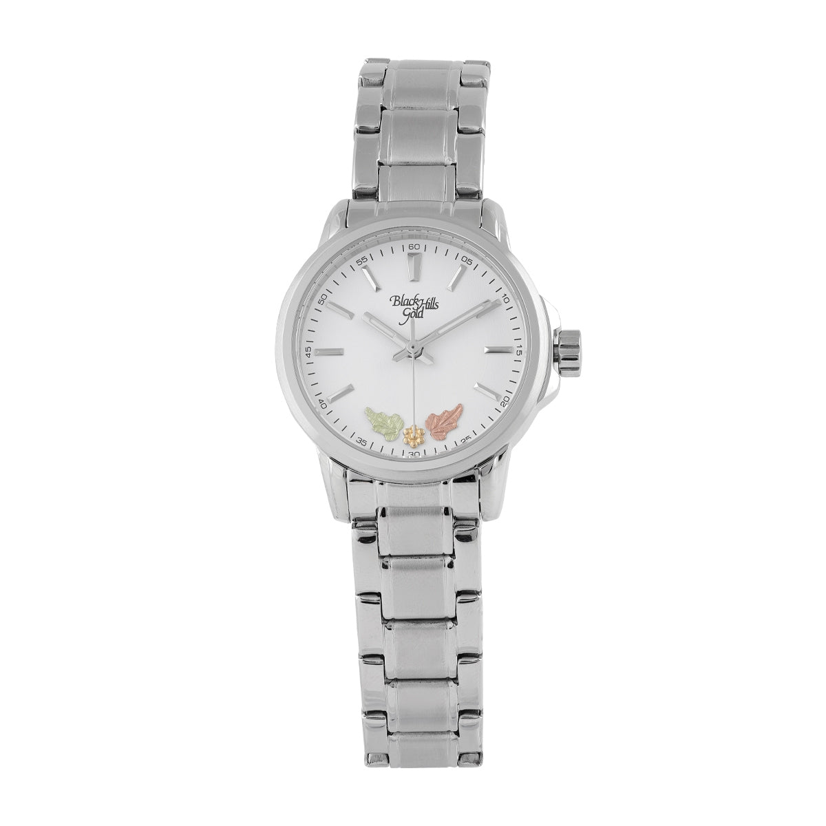 Black Hills Gold Ladies' Quartz Stainless Steel Watch with White Dial