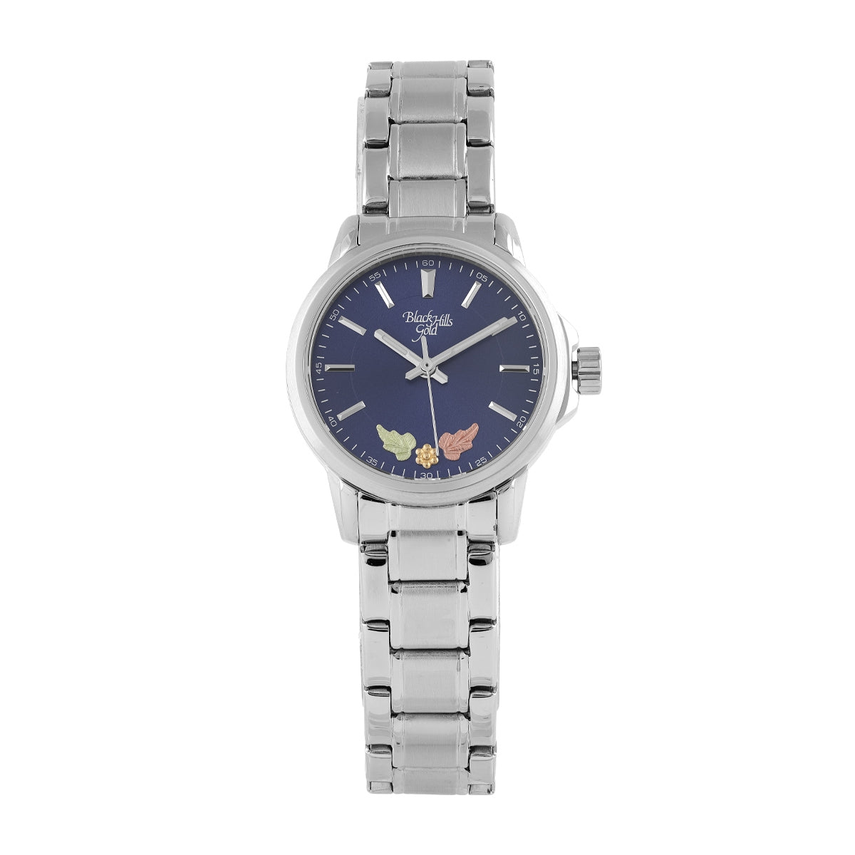 Black Hills Gold Ladies' Quartz Stainless Steel Watch with Blue Dial