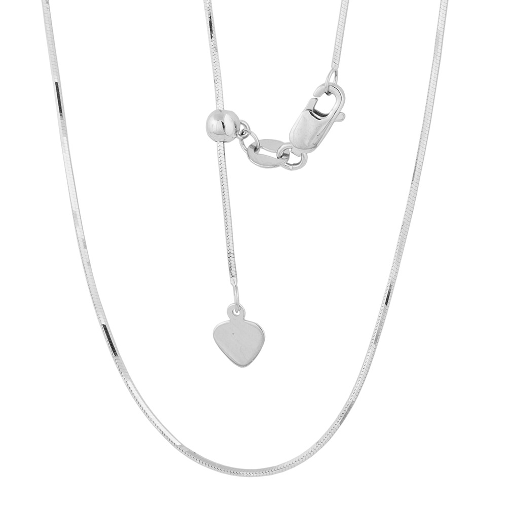 22-inch White Gold Snake Chain