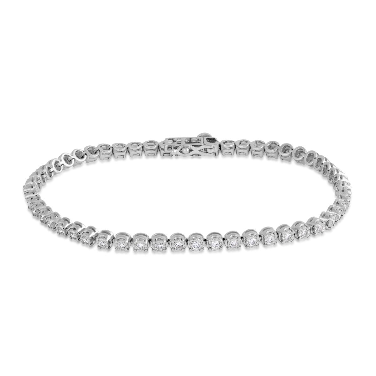 Adamante 1 ct. tw. Lab-Grown Diamond Tennis 7-inch Bracelet in Sterling Silver