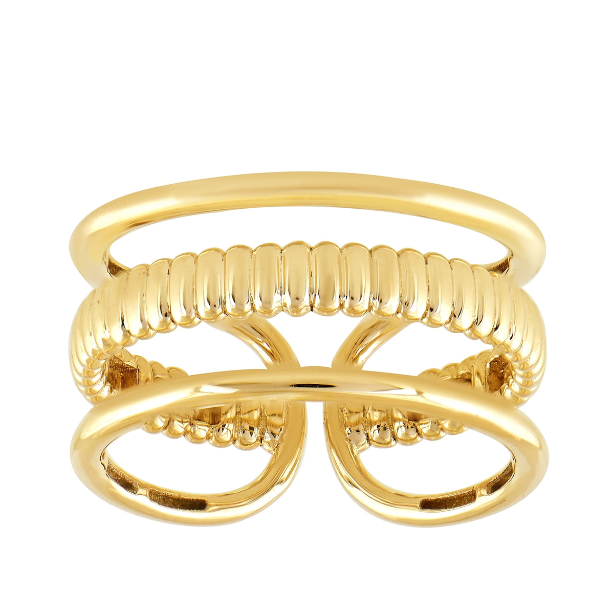 Expandable Triple Ring in 10K Yellow Gold