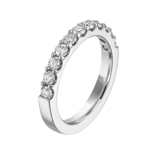 1/5 ct. tw. Diamond Anniversary Ring in 14K White Gold front view