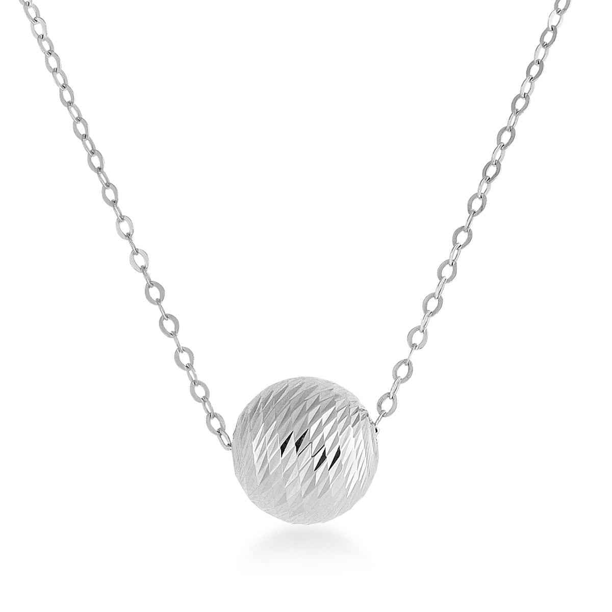 Textured Bead Pendant in Sterling Silver