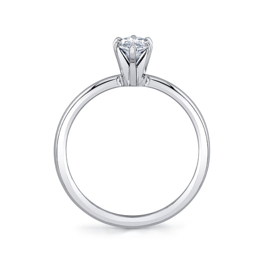 Premier Natural 1/2 ct. tw. Marquise Diamond Solitaire Engagement Ring in 14K White Gold close-up detail