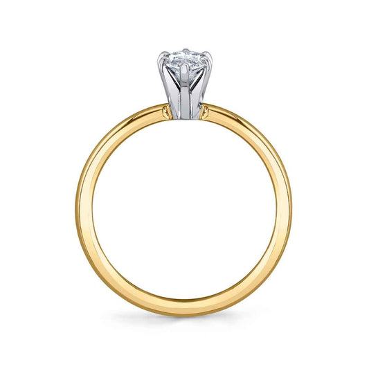 Premier Natural 1/2 ct. tw. Marquise Diamond Solitaire Engagement Ring in 14K Yellow Gold close-up detail