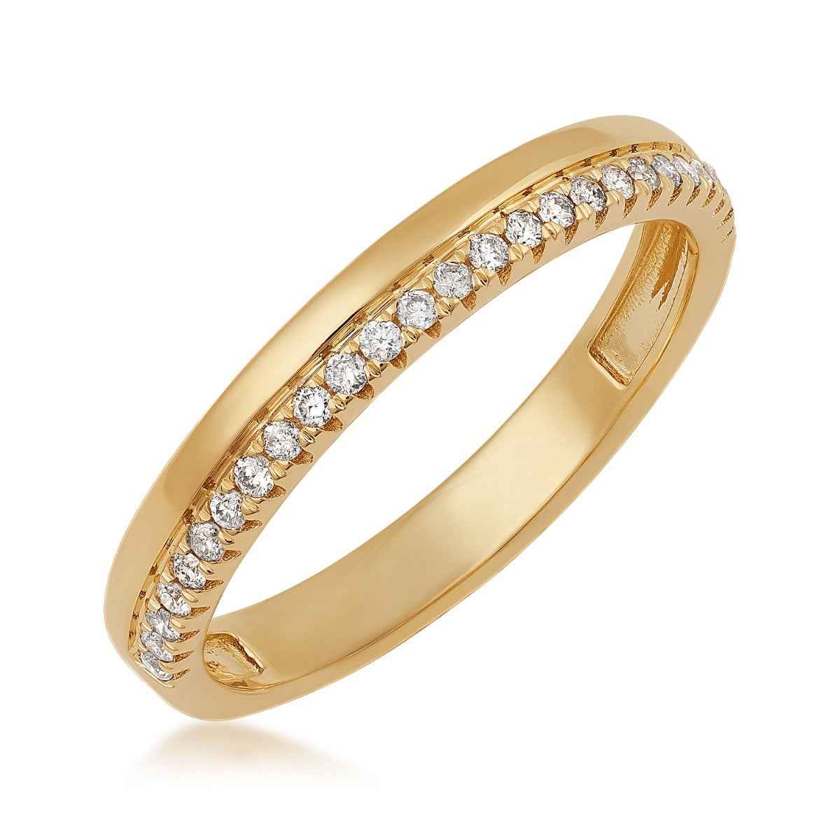 Perfect Match 1/6 ct. tw. Diamond Stackable Anniversary Ring in 10K Yellow Gold front view