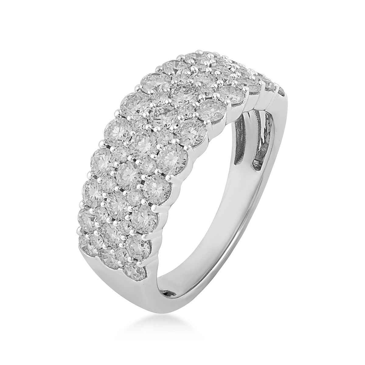Adamante 2 ct. tw. Lab-Grown Diamond Ring in 14K White Gold front view