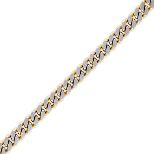 Bulova Men's 10mm 8.5-inch Link Bracelet in Gunmetal & Gold-Tone Stainless Steel front view