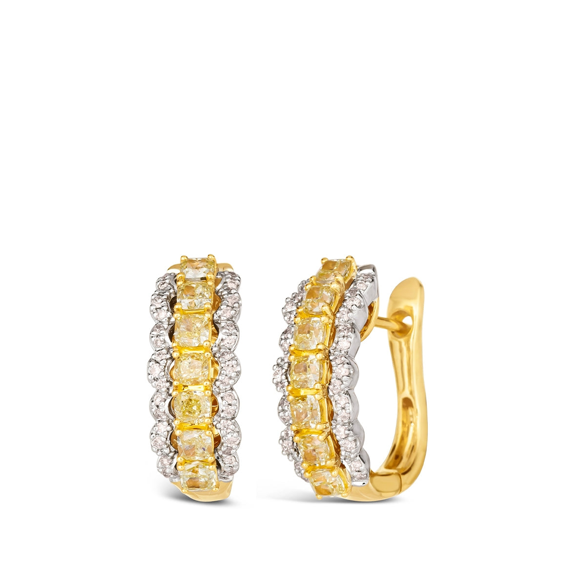 Le Vian 1-1/2 ct. tw. Sunny Yellow & Vanilla Diamond Hoop Earrings in 14K Vanilla & Honey Gold