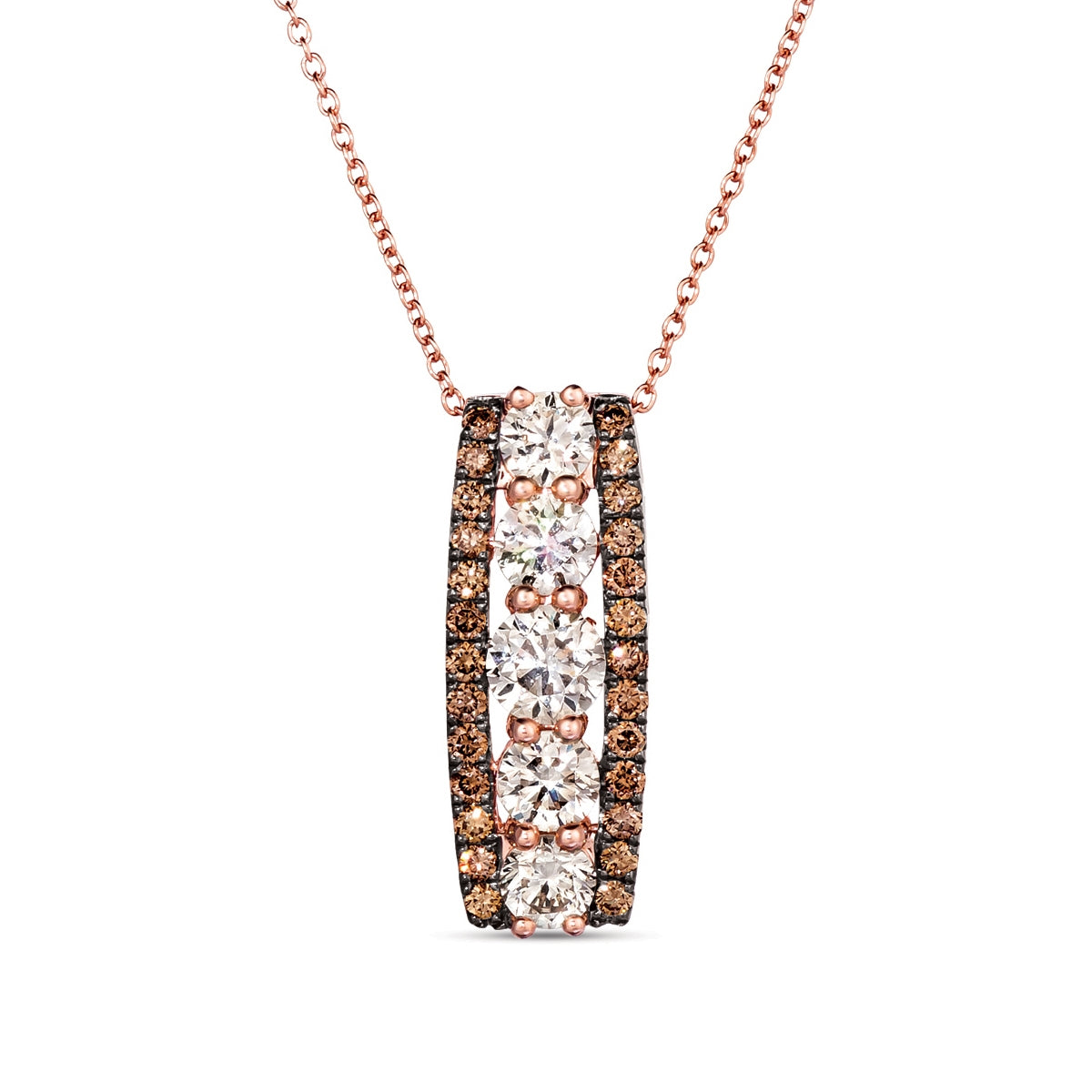 Le Vian 2 ct. tw. Nude & Chocolate Diamond Pendant in 14K Strawberry Gold