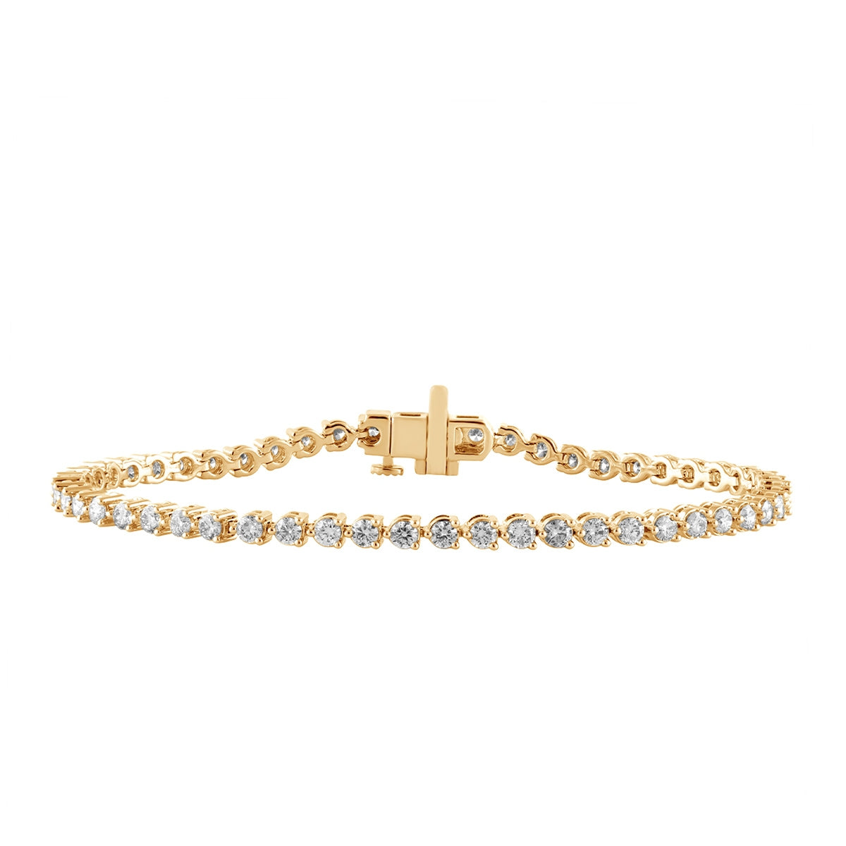 Adamante 3 ct. tw. Lab-Grown Diamond Tennis Bracelet in 14K Yellow Gold