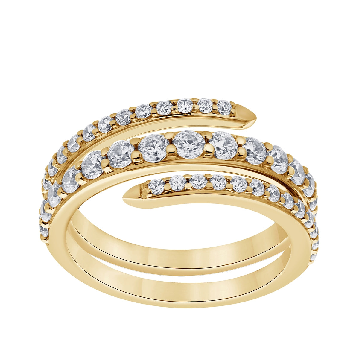 Adamante 1 ct. tw. Lab-Grown Diamond Wrap Ring in 10K Yellow Gold