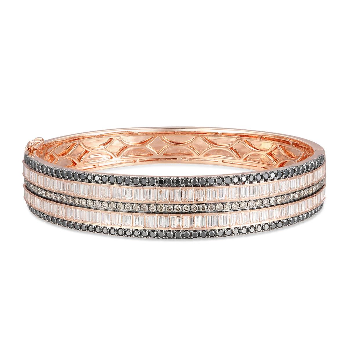 Le Vian 4-9/10 ct. tw. Vanilla & Chocolate & Blackberry Diamond Bangle Bracelet in 14K Strawberry Gold