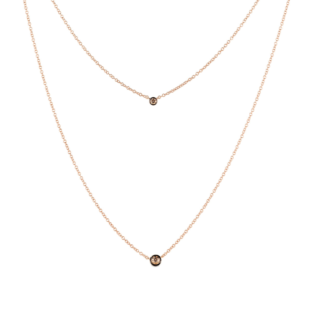 Le Vian 3/8 ct. tw. Chocolate Diamond Layered Necklace in 14K Strawberry Gold
