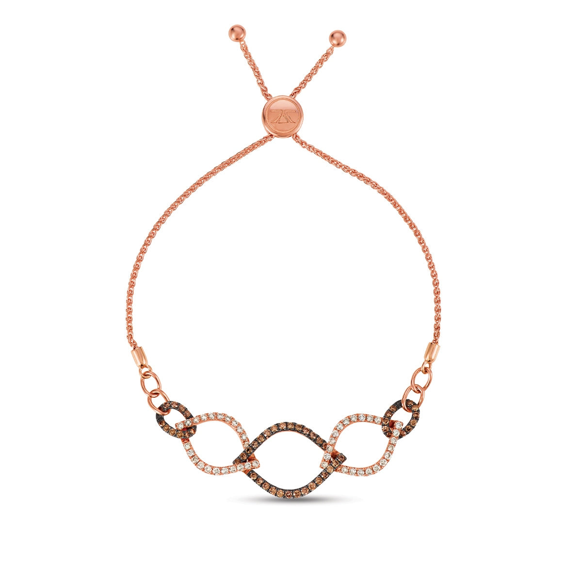 Le Vian 1-1/2 ct. tw. Nude & Chocolate Diamond Bolo Bracelet in 14k Strawberry Gold