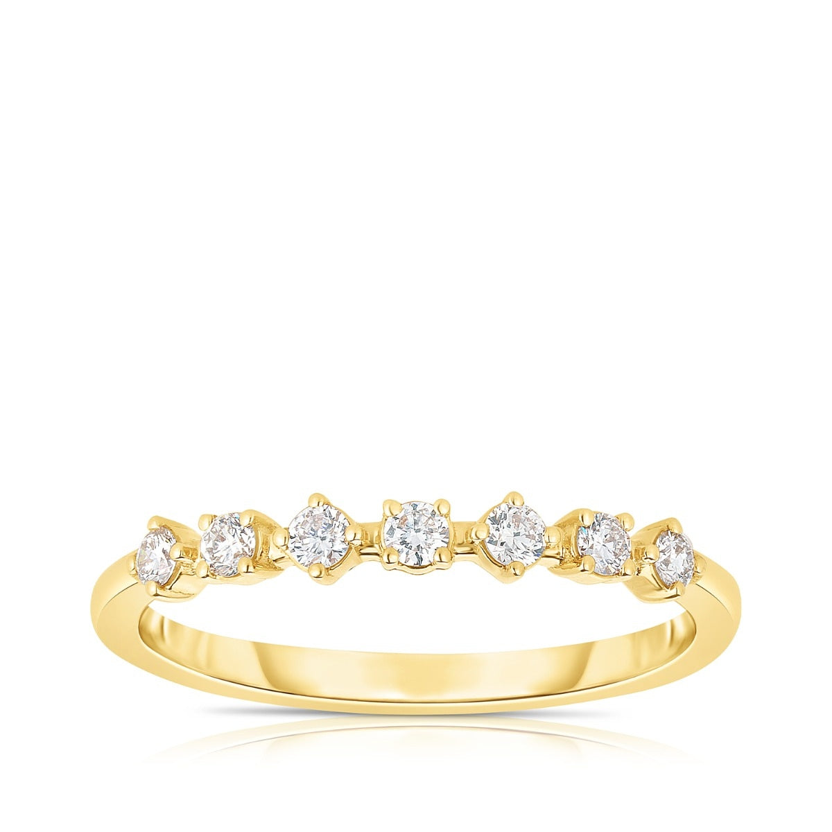 Perfect Match 1/5 ct. tw. Diamond Stackable Prong Ring in 14K Yellow Gold