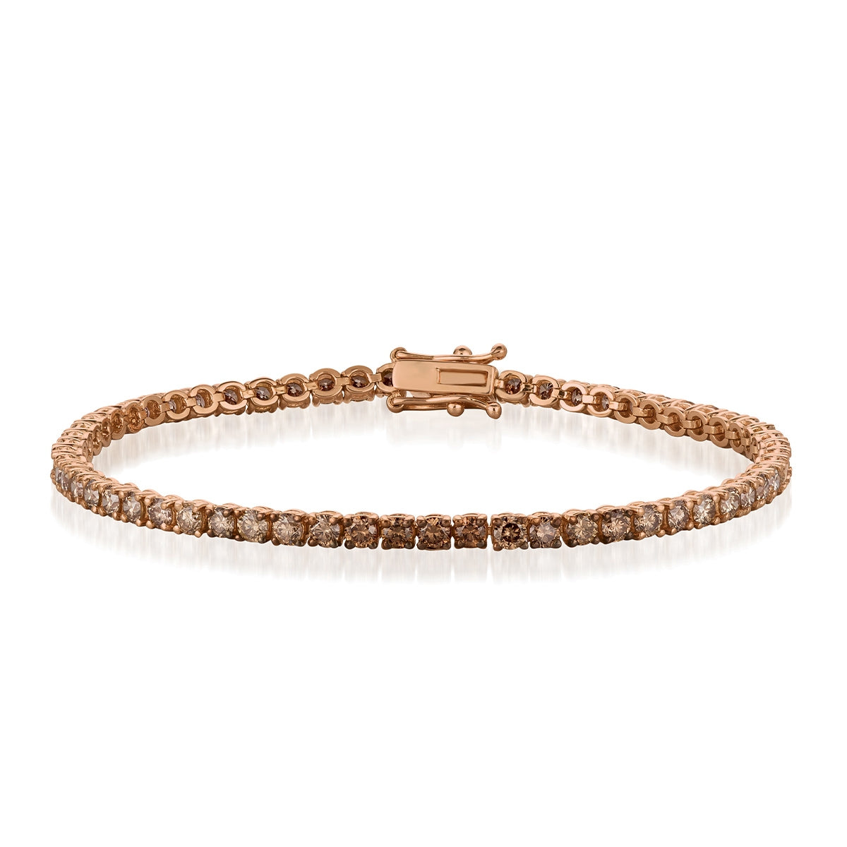 Le Vian 5 ct. tw. Chocolate Ombre Diamond Tennis Bracelet in 14K Strawberry Gold