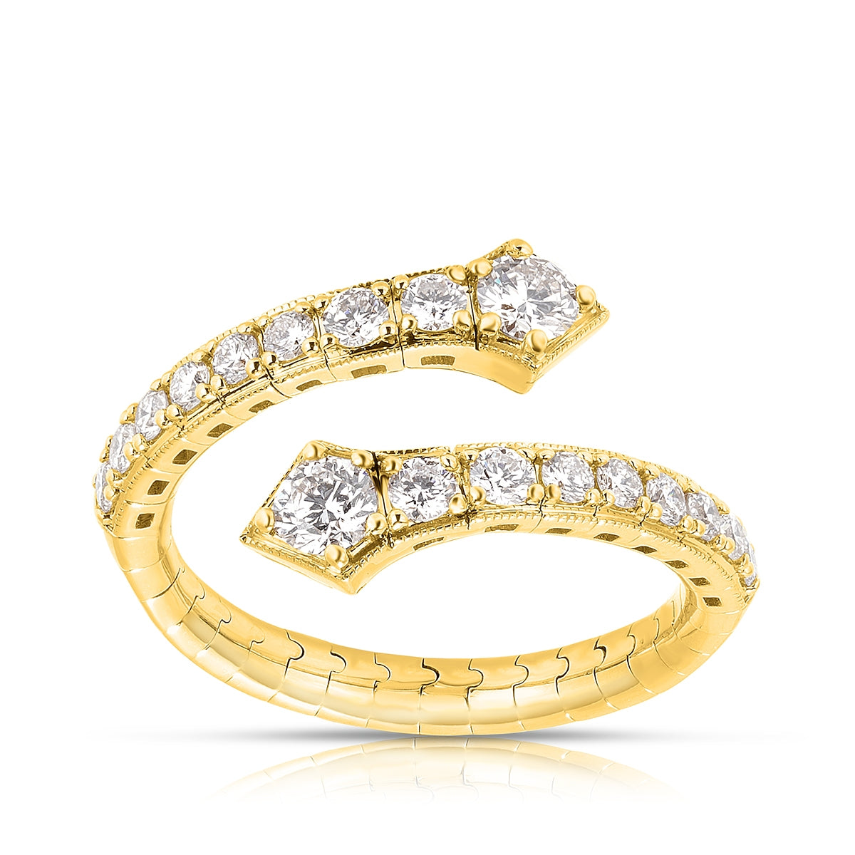 Demi Fine 7/8 ct. tw. Diamond Flex Wrap Ring in 14K Yellow Gold