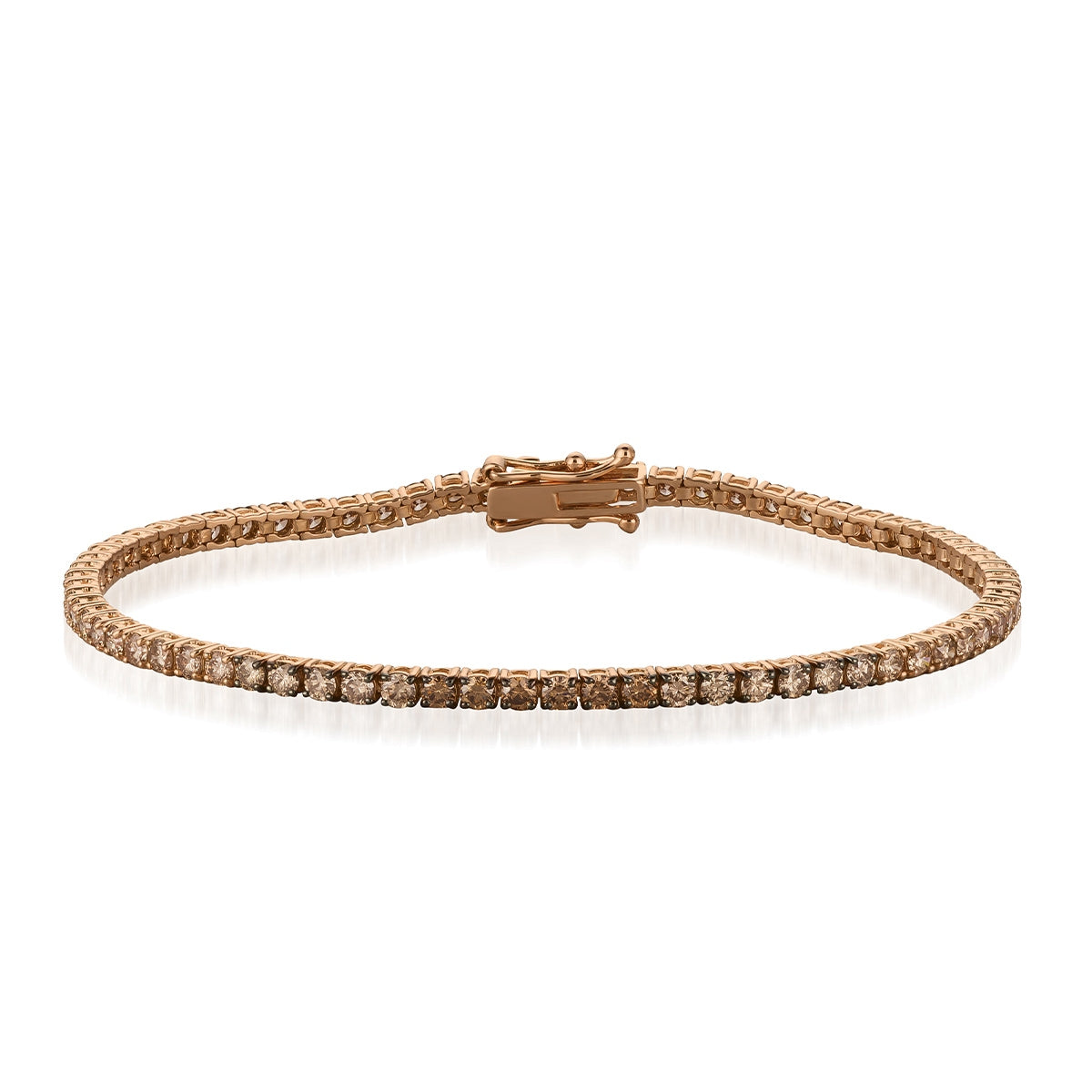 Le Vian 3-1/2 ct. tw. Chocolate Ombre Diamond Tennis Bracelet in 14K Strawberry Gold