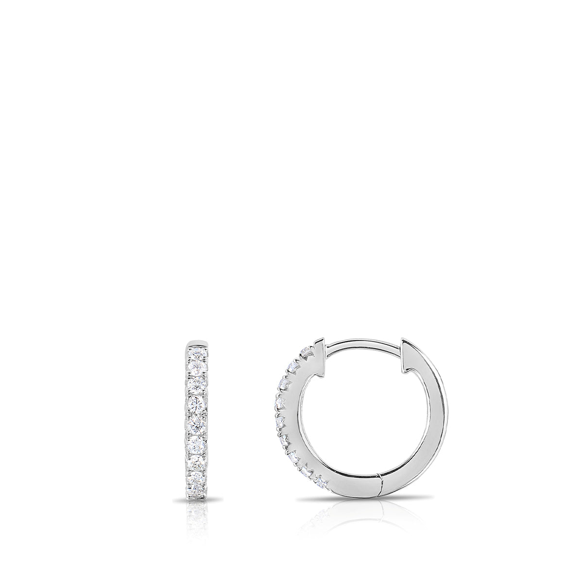 1/4 ct. tw. Diamond Hoop Earrings in 14K White Gold