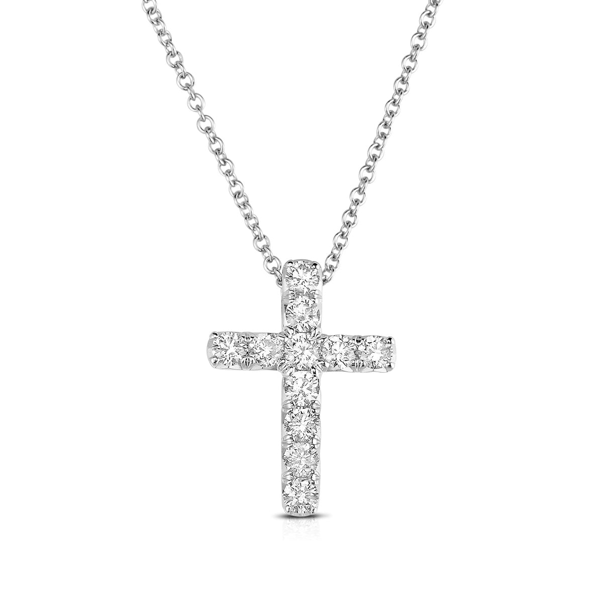 1/2 ct. tw. Diamond Cross Pendant in 14K White Gold