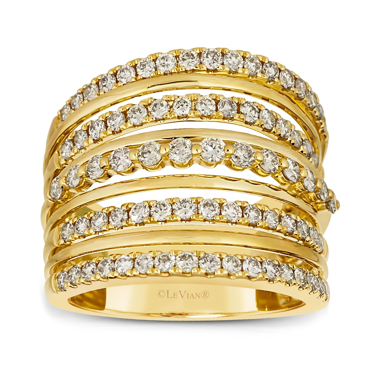 Le Vian 1-1/3 ct. tw. Nude Diamond Multi Row Ring in 14K Honey Gold