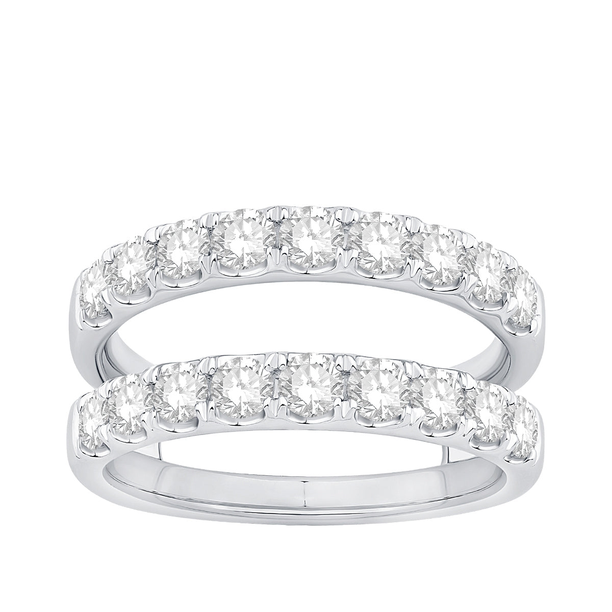 Adamante 1-1/2 ct. tw. Lab-Grown Round Diamond Ring Enhancer in 14K White Gold