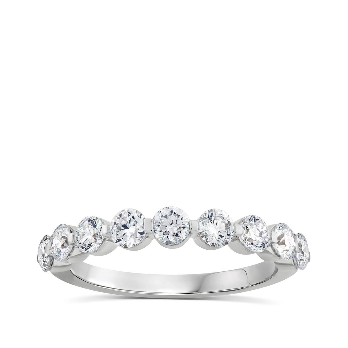 Adamante 1/2 ct. tw. Lab-Grown Round Diamond Anniversary Ring in 10K White Gold