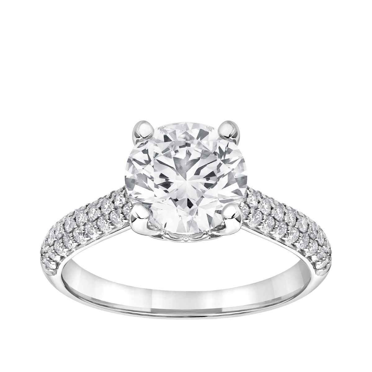 Radiance 2-1/2 ct. tw. Lab-Grown Round Brilliant Diamond Engagement Ring in 14K White Gold