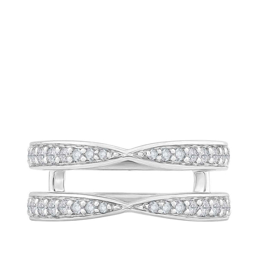 Adamante 5/8 ct. tw. Lab-Grown Diamond Ring Enhancer in 10K White Gold front view