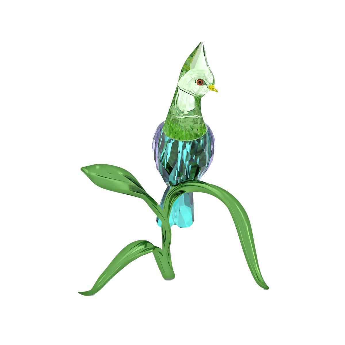 Swarovski Idyllia Green Turaco Figurine side profile