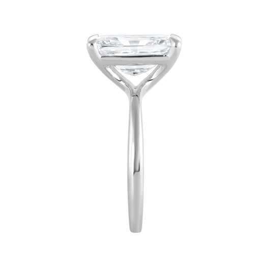 Adamante 5 ct. tw. Lab-Grown Radiant Cut Diamond Solitaire Engagement Ring in 14K White Gold close-up detail
