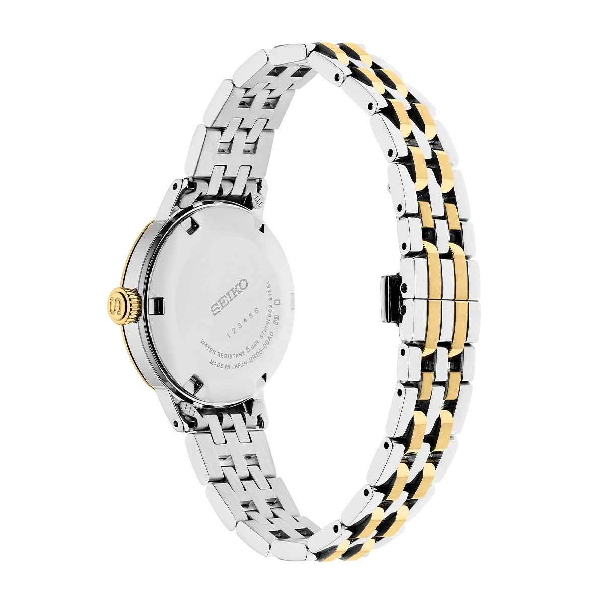 Seiko Ladies' Presage Cocktail Time Automatic Two-Tone Stainless Steel Watch with Champagne Dial