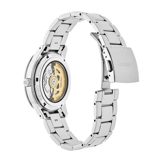 Seiko Men's Presage Automatic Stainless Steel Watch with Ivory Dial