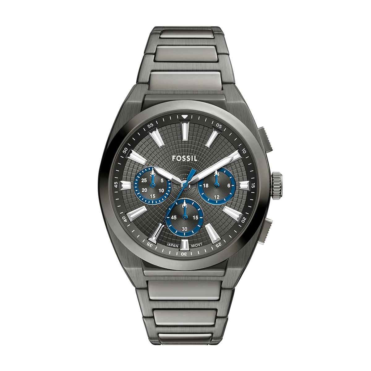 Fossil Men's Everett Quartz Gray Stainless Steel Watch with Gray Dial