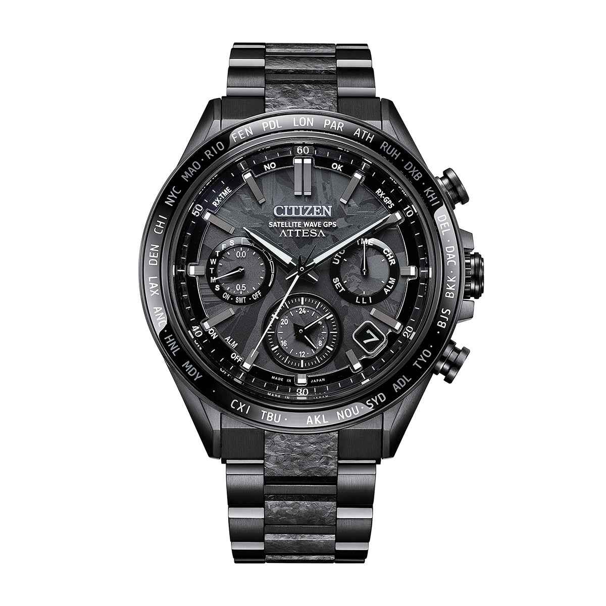 Citizen Men's Attesa Hakuto Eco-Drive Gray Titanium Watch with Black Dial (3)