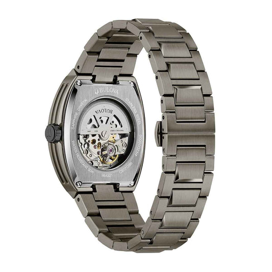 Bulova Men's Maquina Automatic Gray Stainless Steel Watch with Green Dial