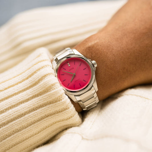 miss piggy oris pink dial automatic watch model