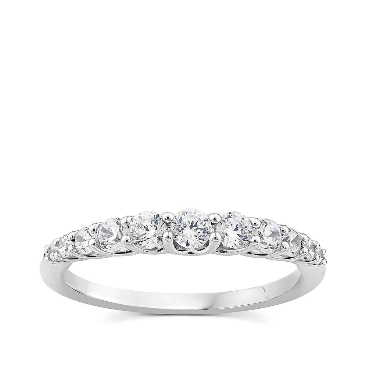 Adamante 1/2 ct. tw. Lab-Grown Diamond Graduated Anniversary Ring in 10K White Gold