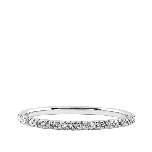 Perfect Match Diamond Stackable Anniversary Ring in 10K White Gold close-up detail (2)