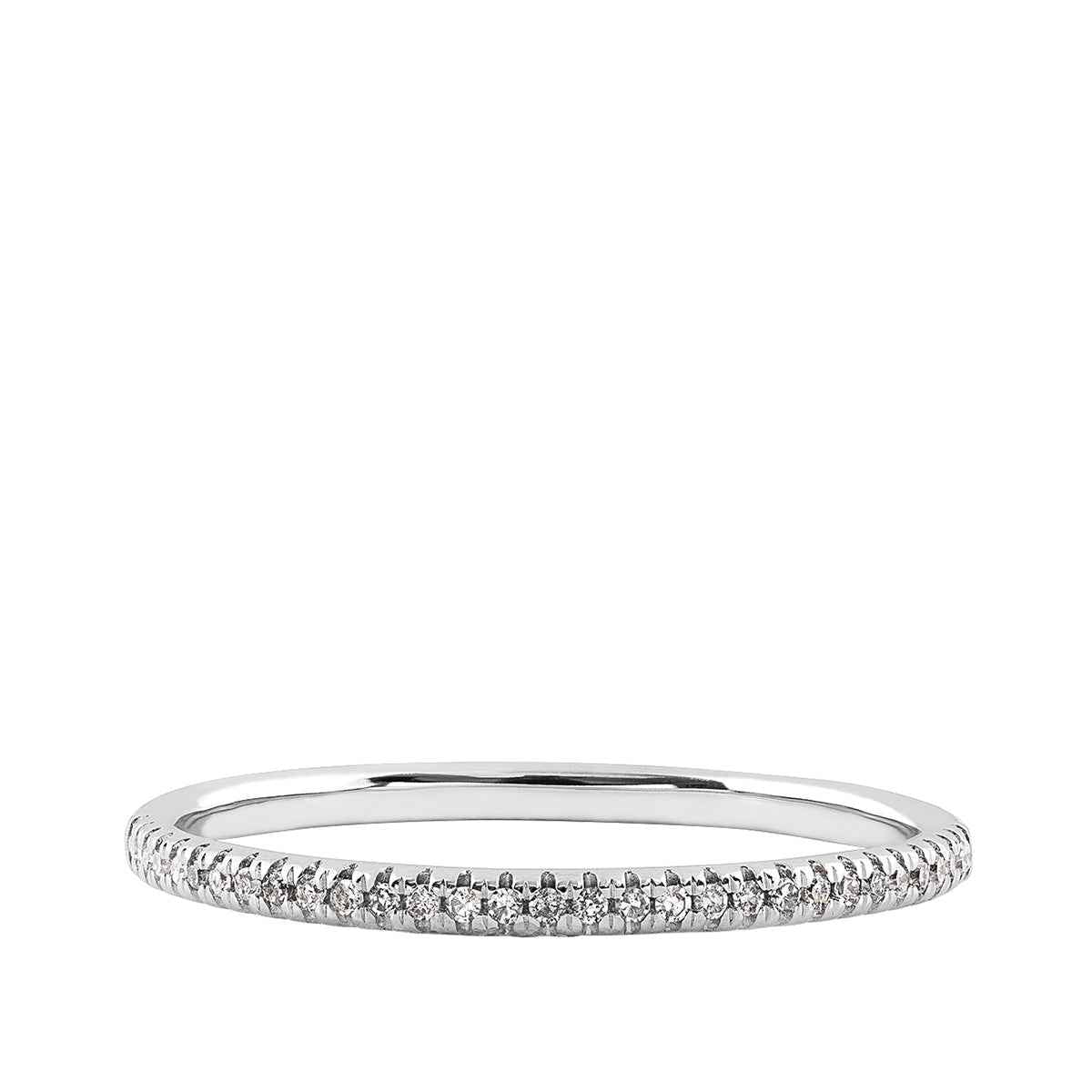 Perfect Match Diamond Stackable Anniversary Ring in 10K White Gold close-up detail (2)