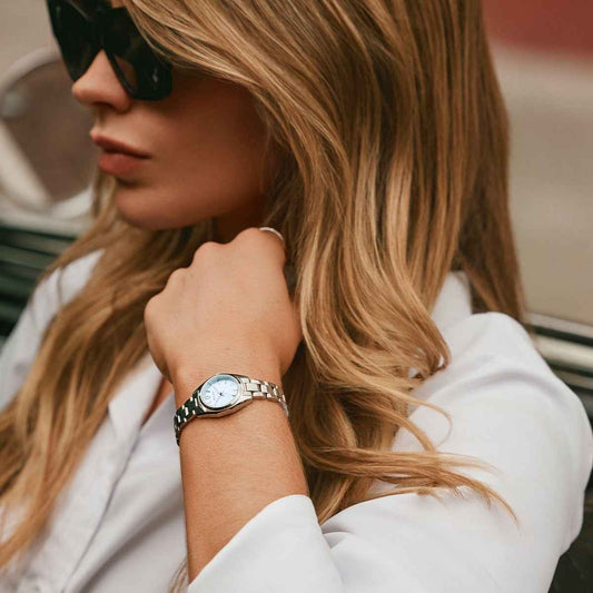 Bulova Ladies' Surveyor Quartz Stainless Steel Watch with Blue Dial