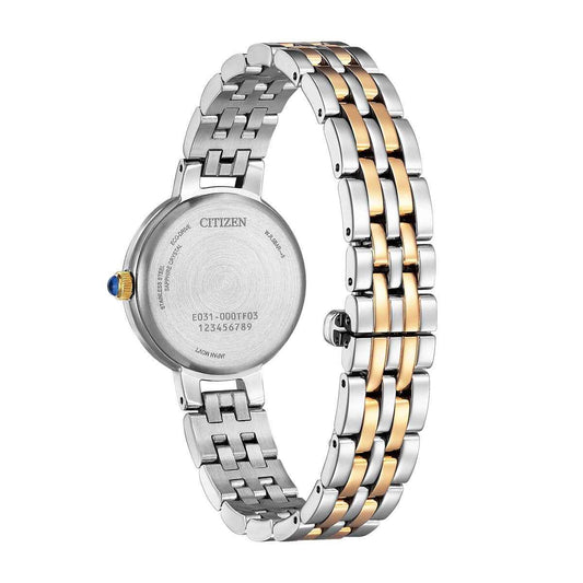 Citizen Ladies' L Classic Eco-Drive Two-Tone Stainless Steel Watch with White Dial