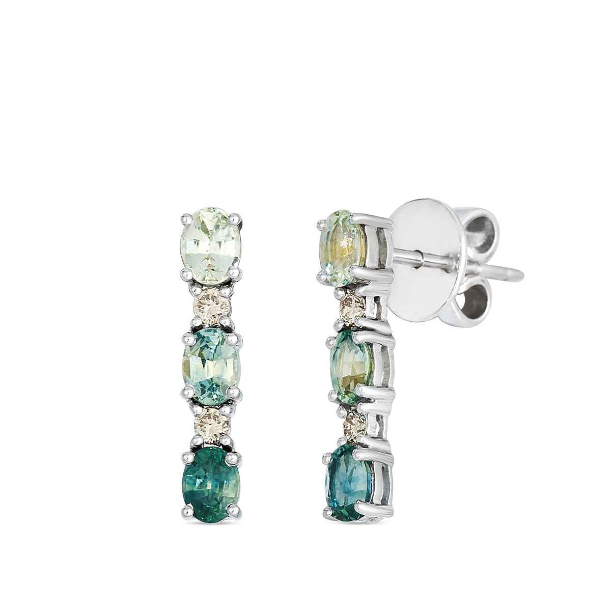 Le Vian Montana Sapphire & 1/10 ct. tw. Nude Diamond Dangle Earrings in 14K Vanilla Gold