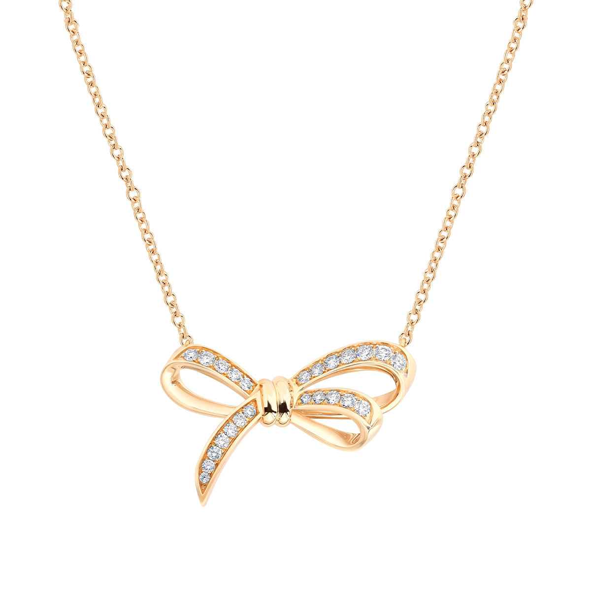 Sirus Tanya 1/5 ct. tw. Diamond Bow Necklace in 18K Yellow Gold