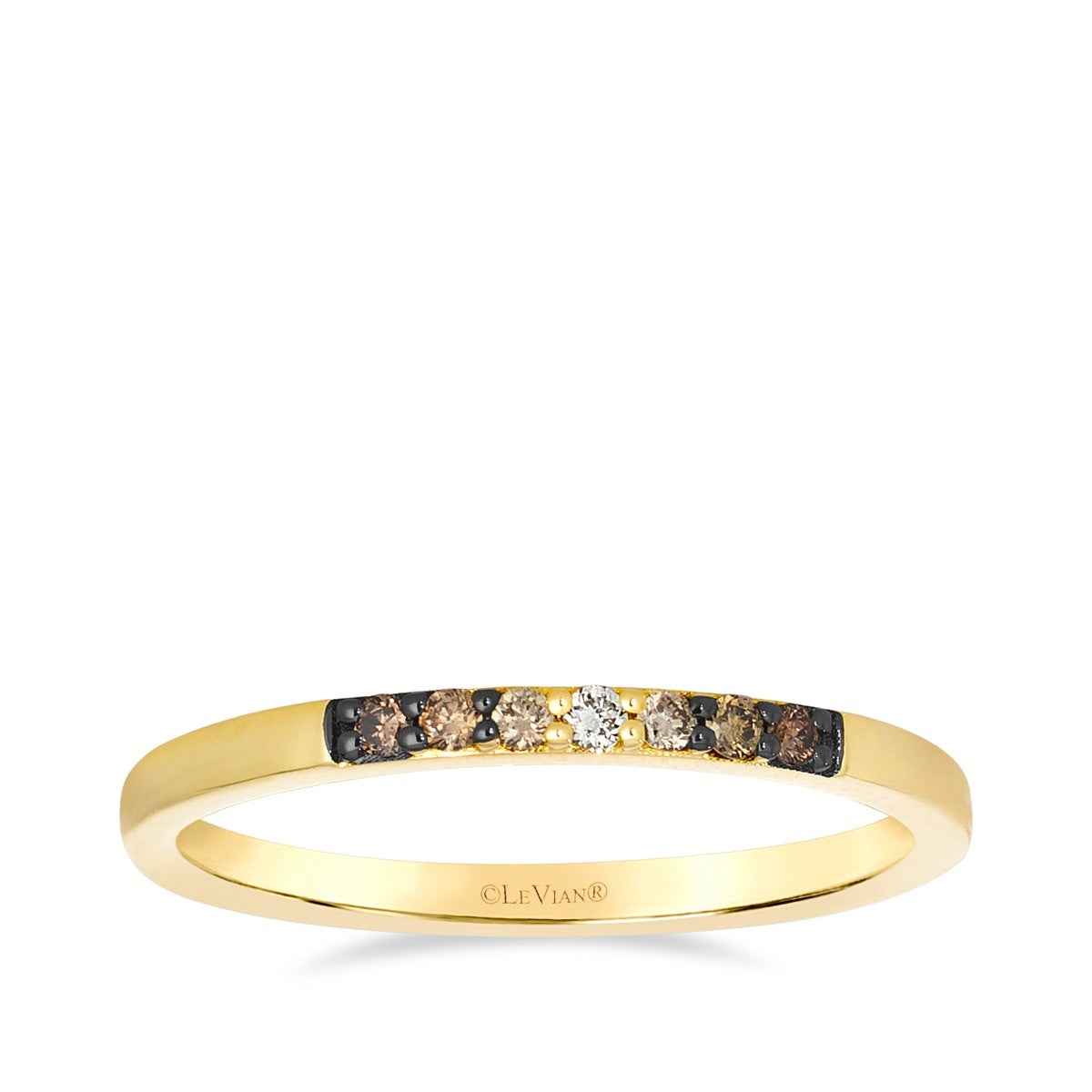 Le Vian 1/10 ct. tw. Chocolate Diamond Ombre Stackable Ring in 14K Honey Gold