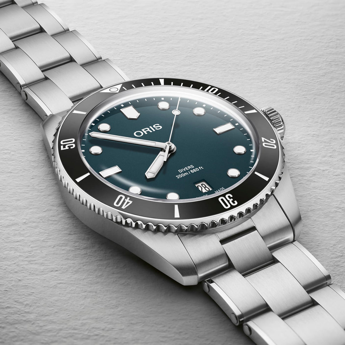 blue dial oris diver automatic watch